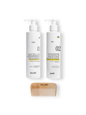 Комплексный набор для всех типов волос Nori Micellar и гребень для волос | 6732506