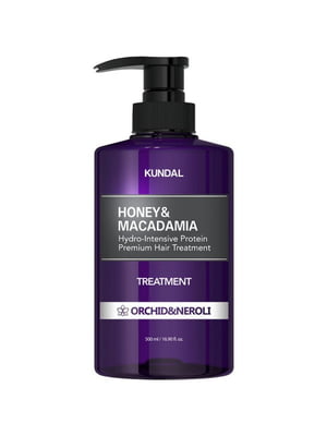 Поживний кондиціонер з медом та олією макадамії Honey & Macadamia Protein Hair Treatment Orchid&Neroli 500 мл | 6733141