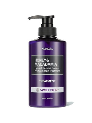 Поживний кондиціонер з медом та олією макадамії Honey & Macadamia Protein Hair Treatment Sweet Peony 500 мл | 6733144