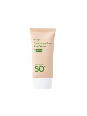 Сонцезахисний крем з ефектом обличчя Foundation Free Sun Cream SPF/PA++++ 50+ (50 мл) | 6733522