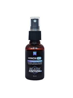 Чоловічий лосьйон для росту волосся Black Edition Minoxidil 7% (50 мл) | 6733828