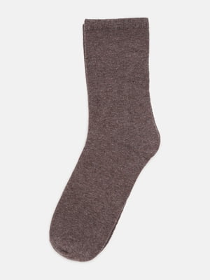 Високі коричневі шкарпетки з м'якого трикотажу | 6735379