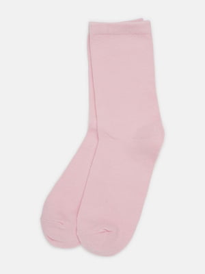 Високі рожеві шкарпетки із м'якого трикотажу | 6735383