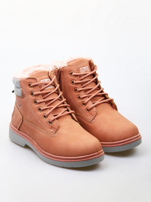 Рожеві зимові черевики на шнурівці | 6735622