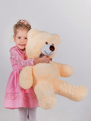 Плюшевий ведмідь "Джиммі” (90 см) - персиковий | 6735789