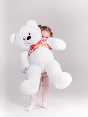 Плюшевий ведмедик "Джон” (110 см) - білий | 6735803