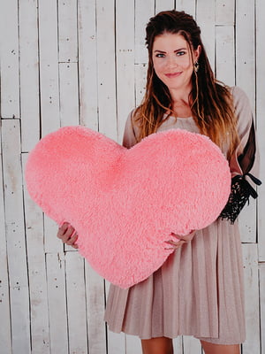М'яка іграшка-подушка "Серце" 75 см Рожева | 6735826
