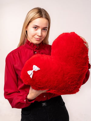 М'яка іграшка-подушка "Серце" (50 см) - Червона | 6735827