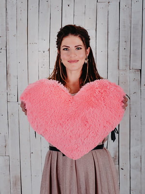 М'яка іграшка-подушка "Серце" (50 см) - Рожева | 6735828