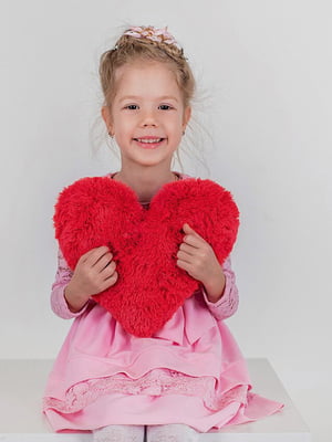 М'яка іграшка-подушка "Серце" 30 см Червона | 6735829