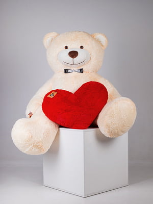 Великий плюшевий ведмідь з серцем "Річард" (2 метра) - персиковий | 6735848