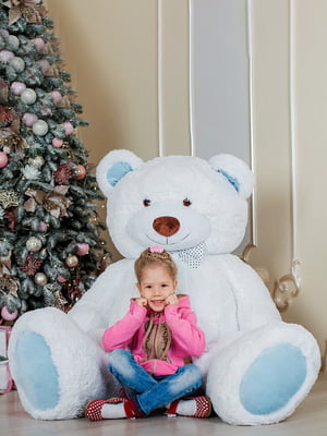 Великий плюшевий ведмедик "Річард" (2 метра) Біло-блакитний | 6735864