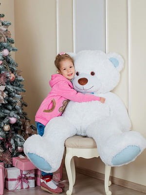 Велика м'яка іграшка “Ведмедик Біллі” (150 см) — біло-блакитний | 6735873