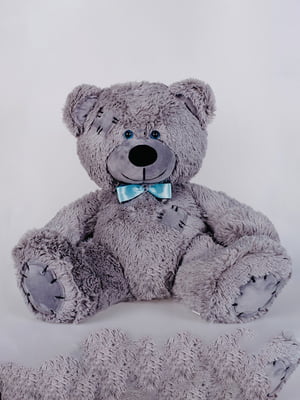 Ведмедик з латками плюшевий "Теодор" (65 см) Сірий | 6735892