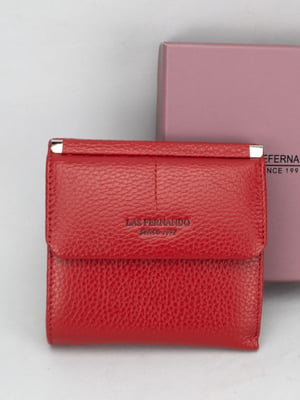 Шкіряний маленький гаманець червоного кольору | 6735982