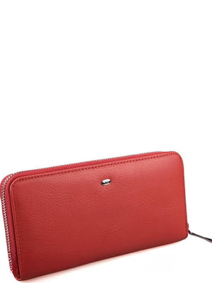Шкіряний червоний гаманець-клатч на блискавці | 6736776