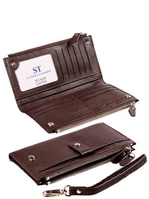 Шкіряний коричневий гаманець | 6736800