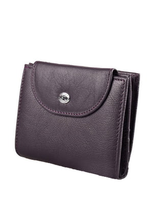 Шкіряний фіолетовий гаманець | 6736802