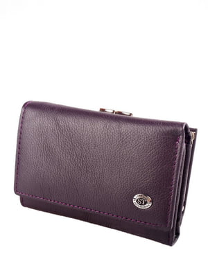Шкіряний фіолетовий гаманець | 6736823