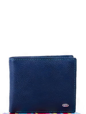 Шкіряний синій гаманець | 6736918