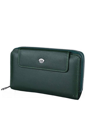 Шкіряний зелений гаманець | 6736950