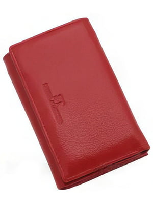 Шкіряний червоний гаманець на магніті | 6737084