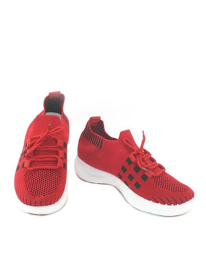 Червоні текстильні кросівки | 6737394
