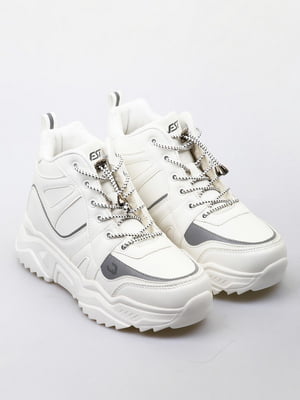 Білі черевики-кросівки на шнурівці | 6737412