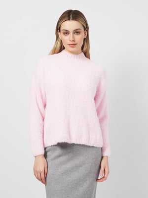 Пушистый светло-розовый свитер | 6684683