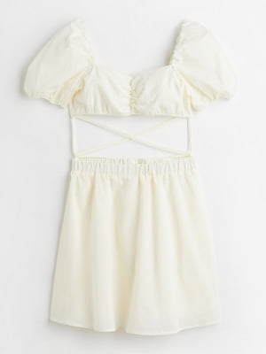 Платье молочного цвета состоящее из короткого топа и юбки | 6684782
