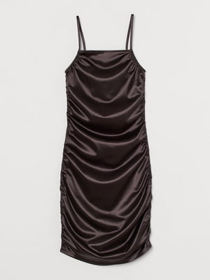 Облягаюча чорна сукня з металізованого трикотажу | 6685137