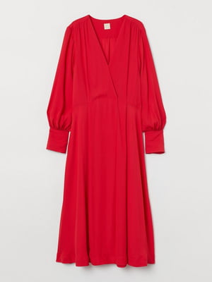 Платье красное из струящейся вискозной ткани | 6685147