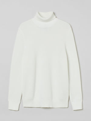 Білий светр в рубчик | 6685214