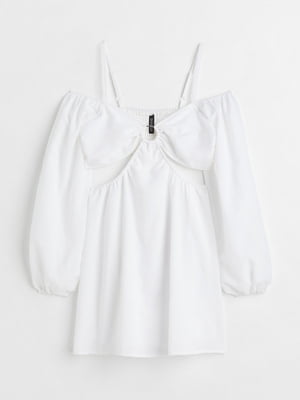 Платье белое с открытыми плечами | 6708662