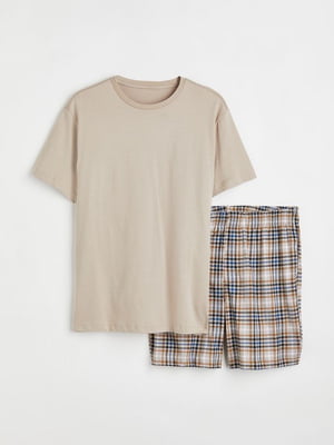 Пижама стандартного кроя: футболка и шорты | 6737642