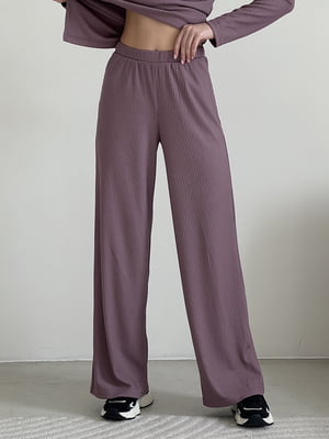 Фіолетові розкльошені штани в рубчик | 6737720
