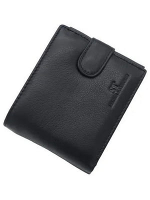 Чорний шкіряний гаманець-портмоне | 6741113