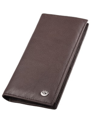 Коричневий шкіряний гаманець-портмоне | 6741123