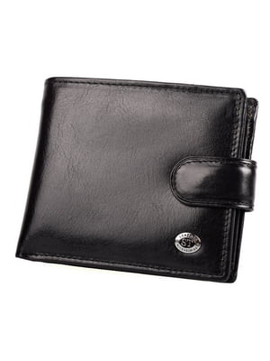Чорний шкіряний гаманець | 6741139