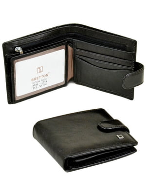 Чорний шкіряний гаманець | 6741188