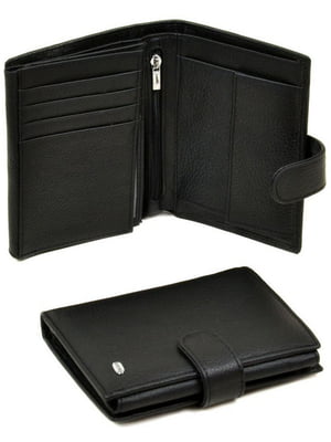 Чорний шкіряний гаманець | 6741191