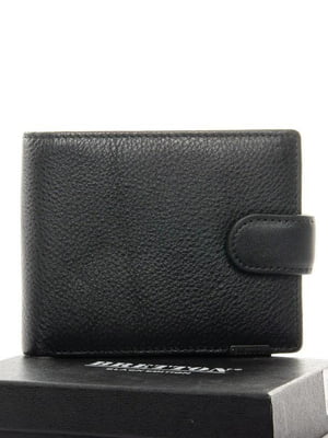 Чорний шкіряний гаманець | 6741216