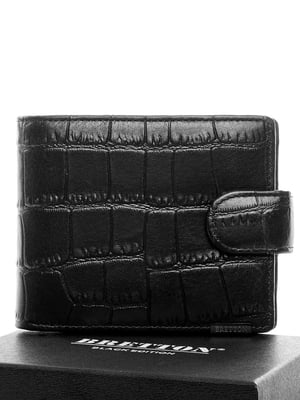 Чорний шкіряний гаманець | 6741218