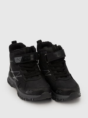 Чорні черевики на шнурівці | 6739097