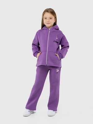 Спортивний костюм фіолетовий: толстовка та штани | 6739888