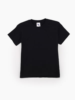Чорна бавовняна футболка | 6739992