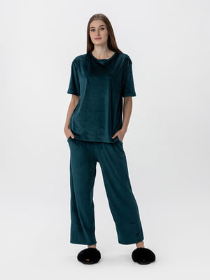 Піжама зелена: футболка та штани | 6742443