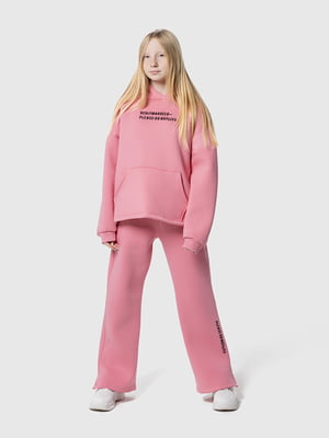 Костюм рожевий: худі та штани | 6747887