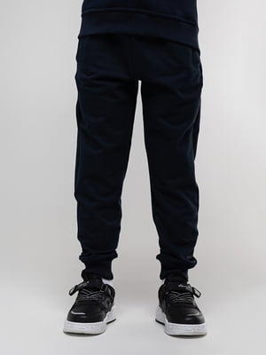 Спортивні штани однотонні для хлопчика темно-сині | 6739769