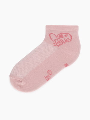 Шкарпетки рожеві з принтом | 6739875